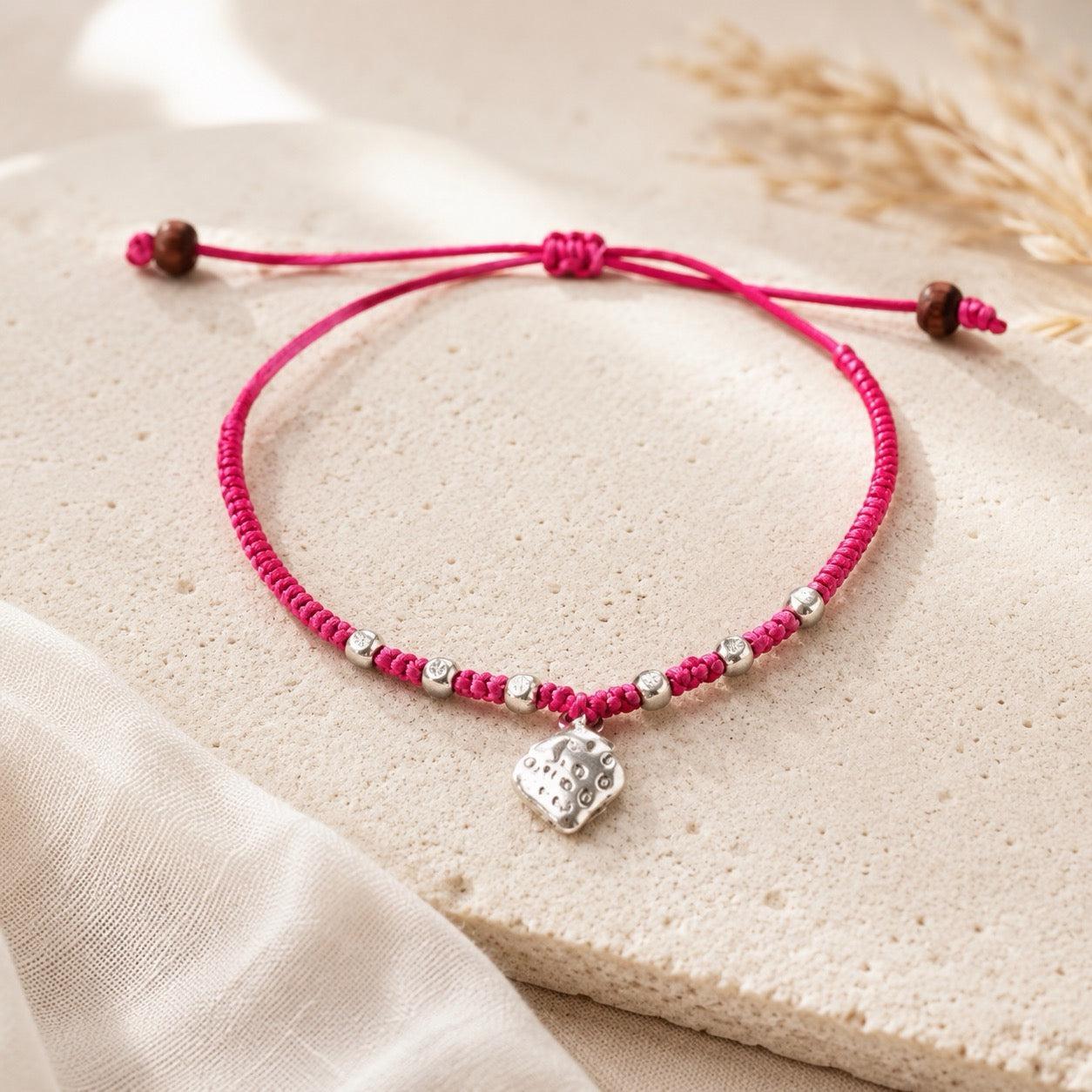 Hmong Silver .925 Charm Adjustable Bracelet - Thailand