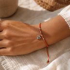 Hmong Silver .925 Charm Adjustable Bracelet - Thailand
