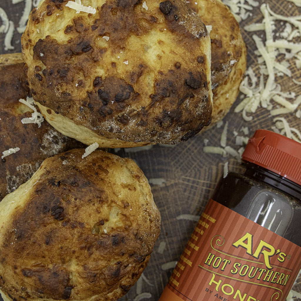 Hot Southern Honey Dubliner Irish Cheese Scones