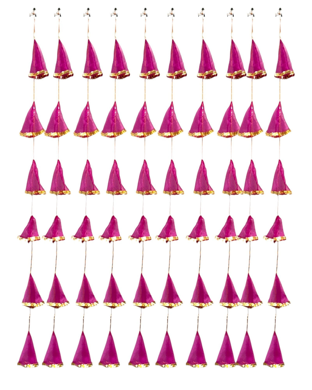 Net Fabric and Gota Lari, Set of 10