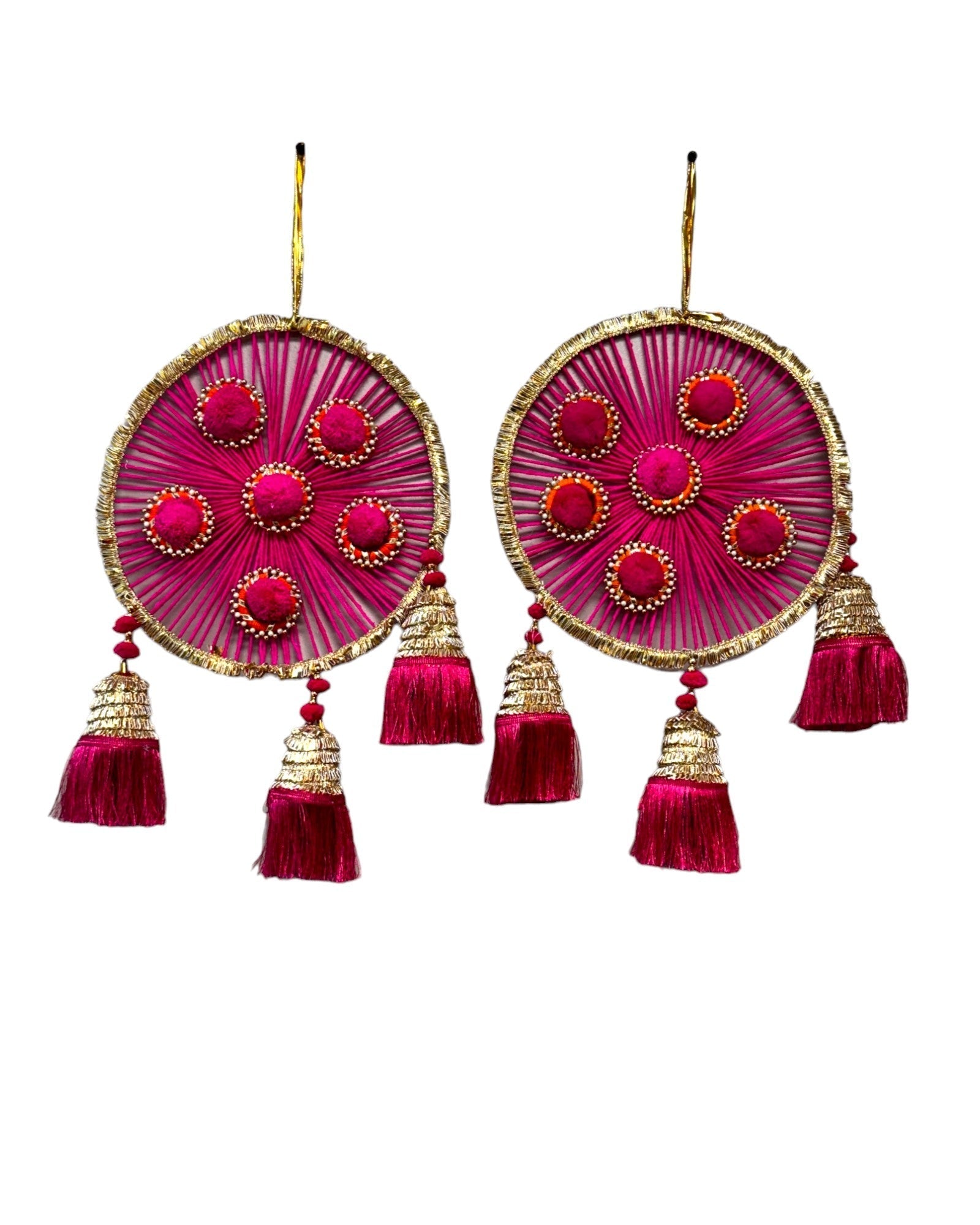 Woolen Ring with Tassels, Set of 2