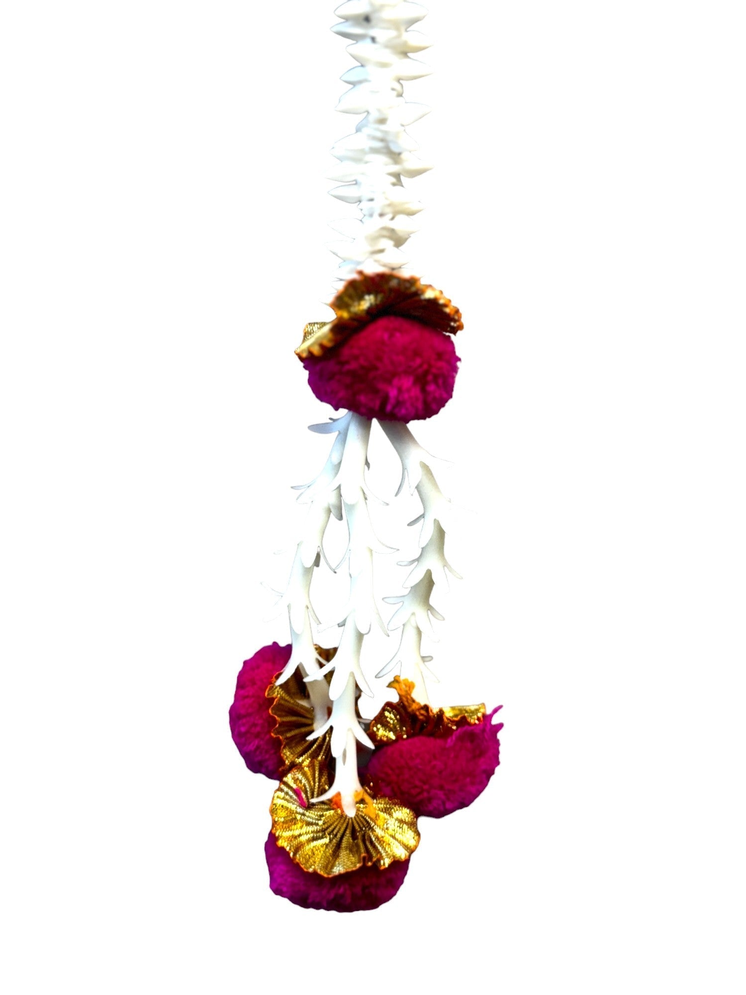Scented Jasmine Gajra Lari with PomPom, Set of 5
