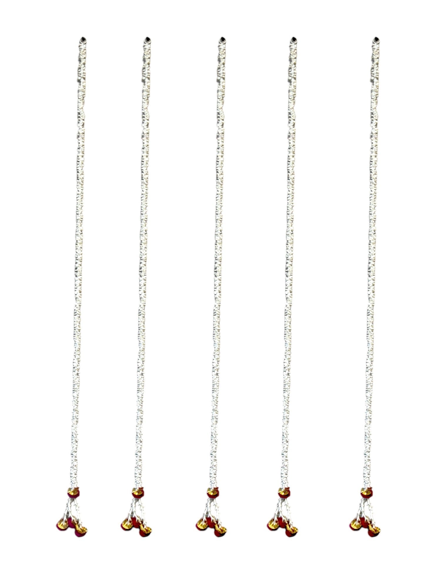 Scented Jasmine Gajra Lari with PomPom, Set of 5