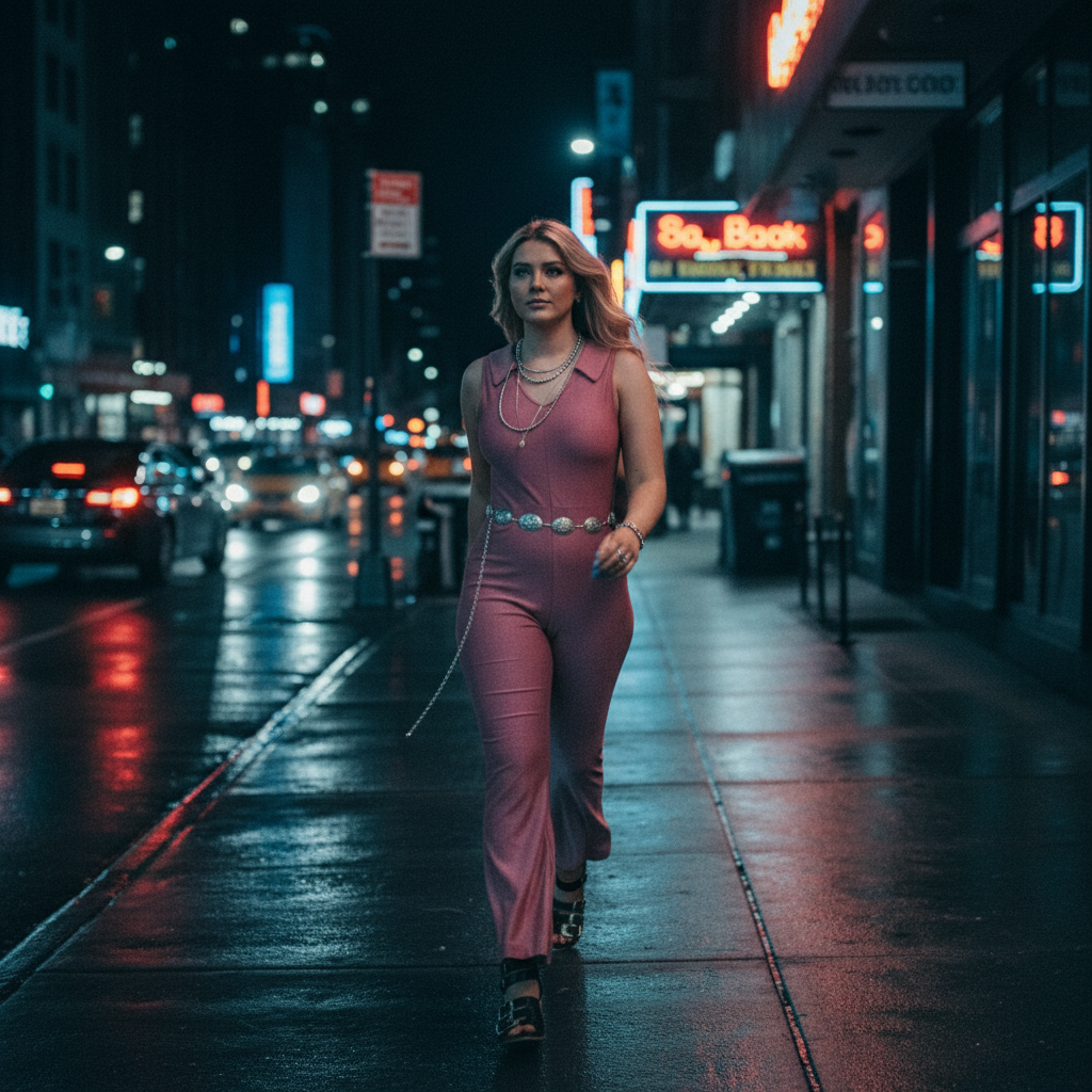 Petite Fit Hyper Pink Shimmer Collared Sleeveless Jumpsuit [Sizes SM-1X]