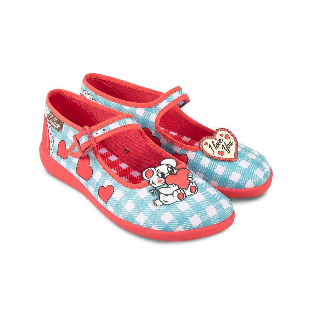 Chocolaticas® I Love You Women's Mary Jane Flat by Hot Chocolate Design