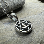 Petite Star of David Cross Necklace in Sterling Silver