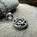 Petite Star of David Cross Necklace in Sterling Silver
