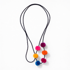 Alicia Bead & Pom Pom Necklace - Guatemala