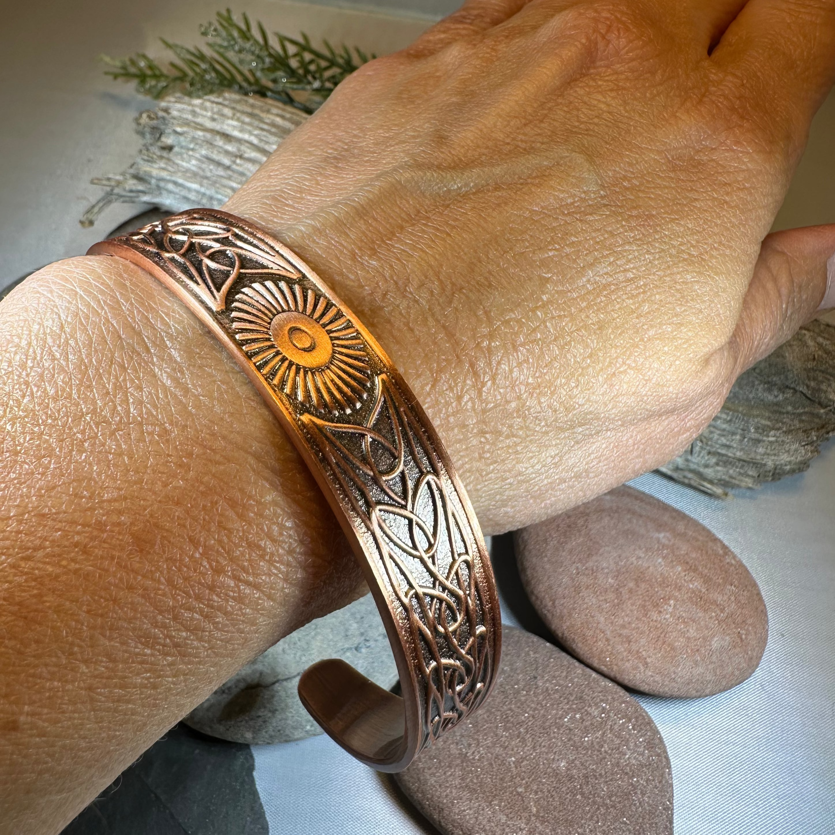 Talorgan Celtic Copper Cuff Bracelet