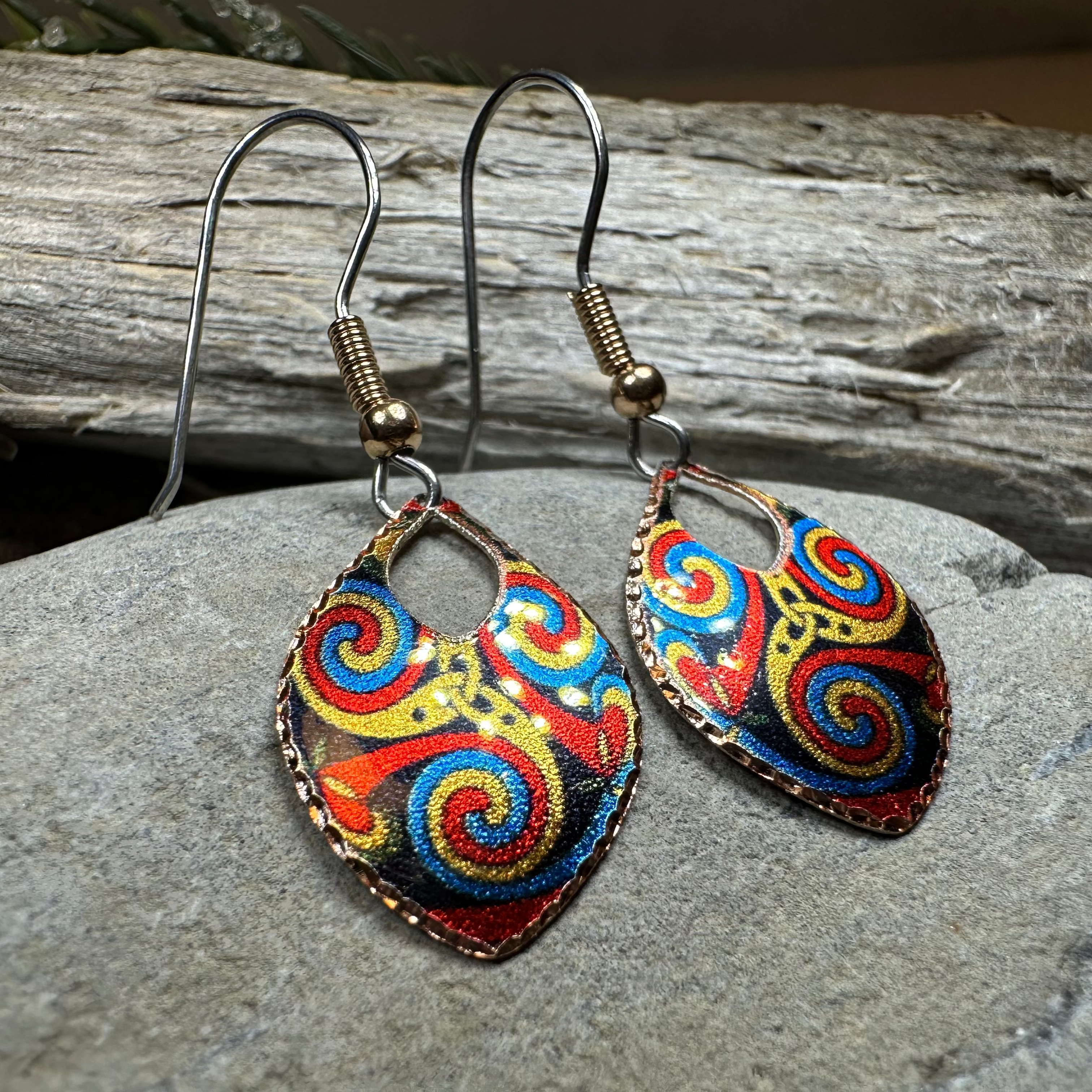Lifeforce Celtic Spiral Copper Earrings
