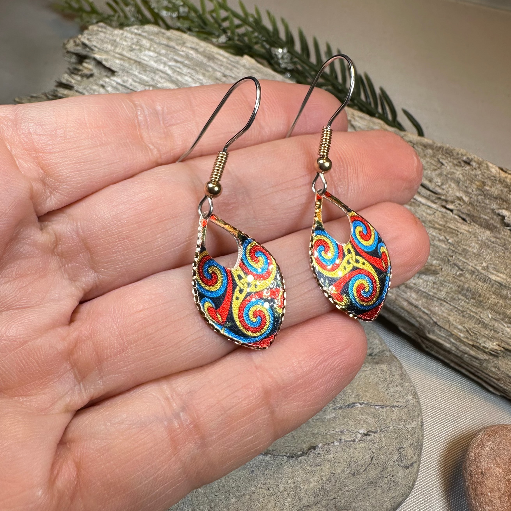 Lifeforce Celtic Spiral Copper Earrings