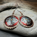 Ancient Celtic Cross Copper Earrings