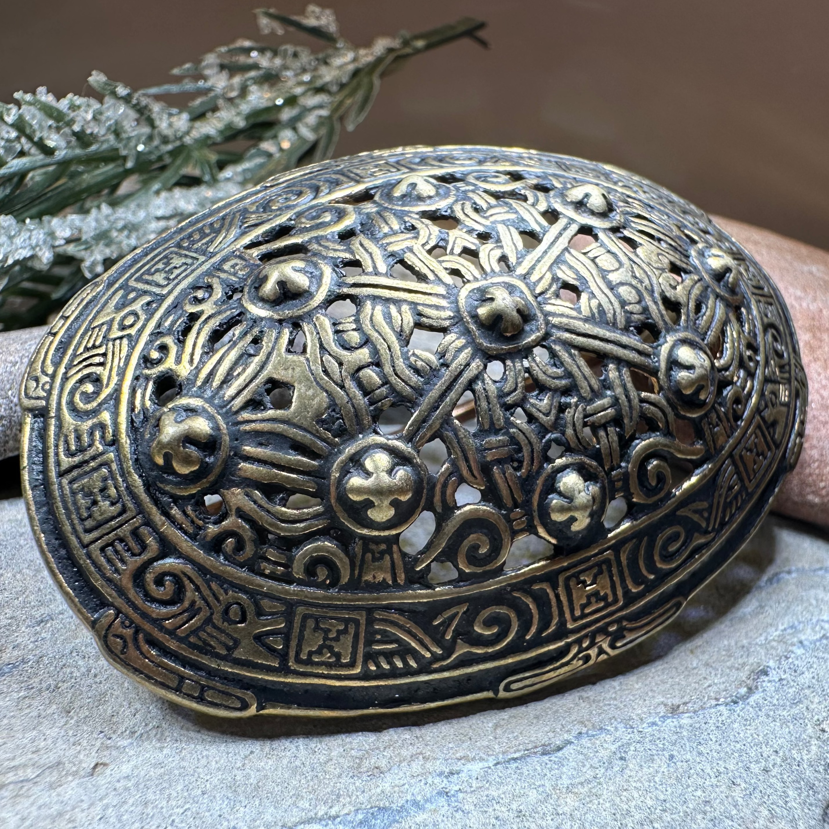 Klein Viking Celtic Brooch - Bronze Historical Reproduction Pin