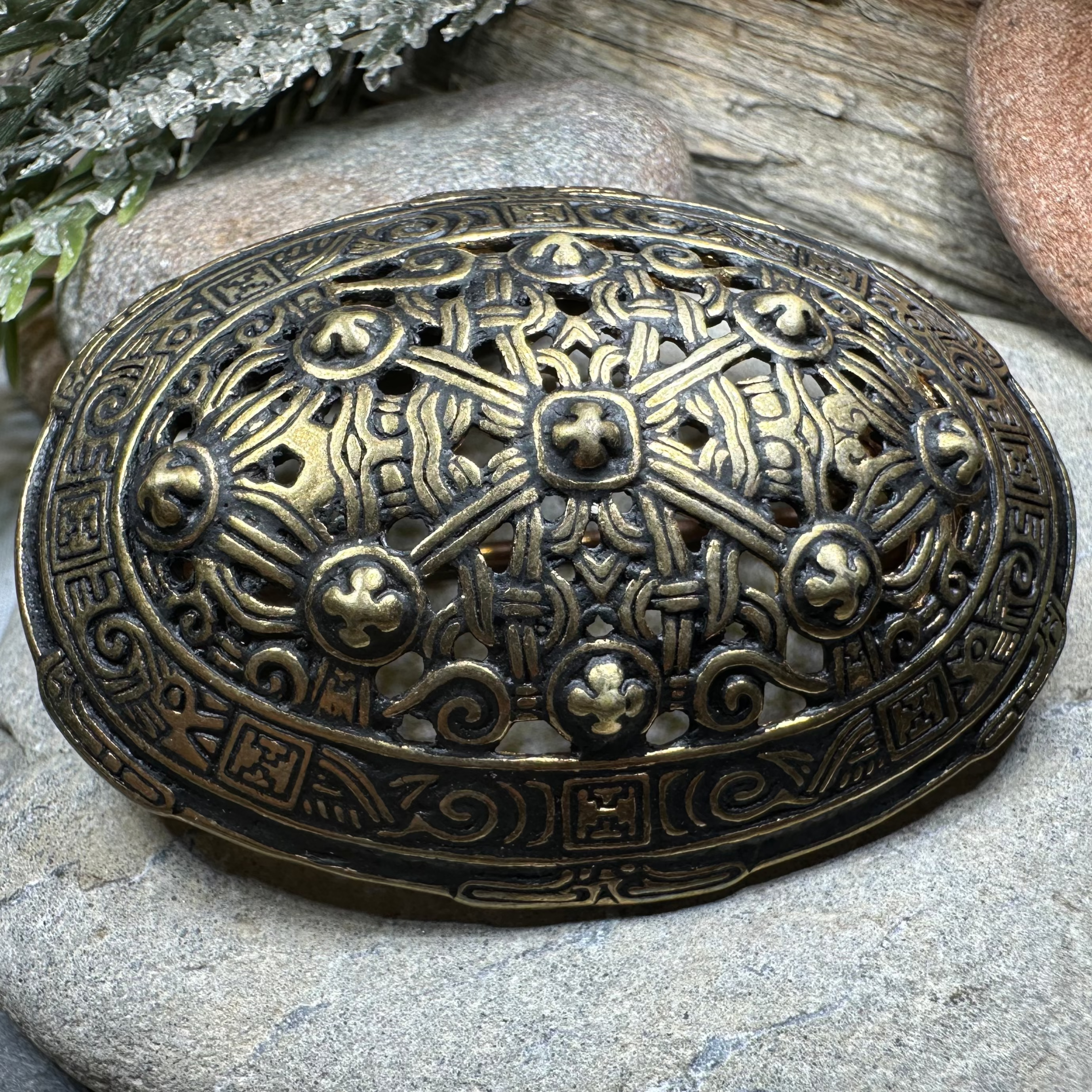 Klein Viking Celtic Brooch - Bronze Historical Reproduction Pin