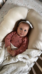 Oat Ribbed Baby Lounger Cover