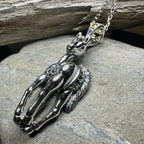 Wildfire Marcasite Horse Necklace