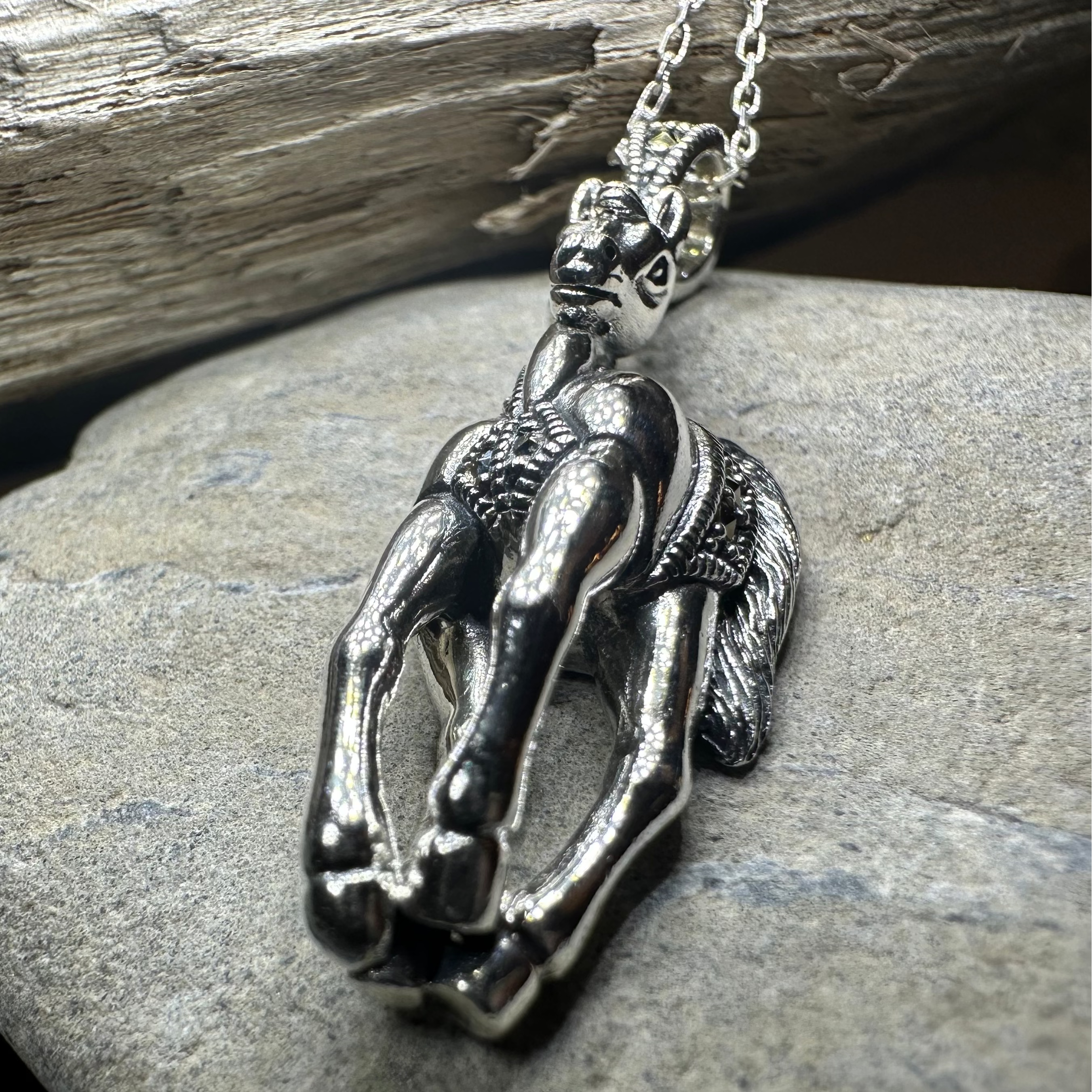 Wildfire Marcasite Horse Necklace