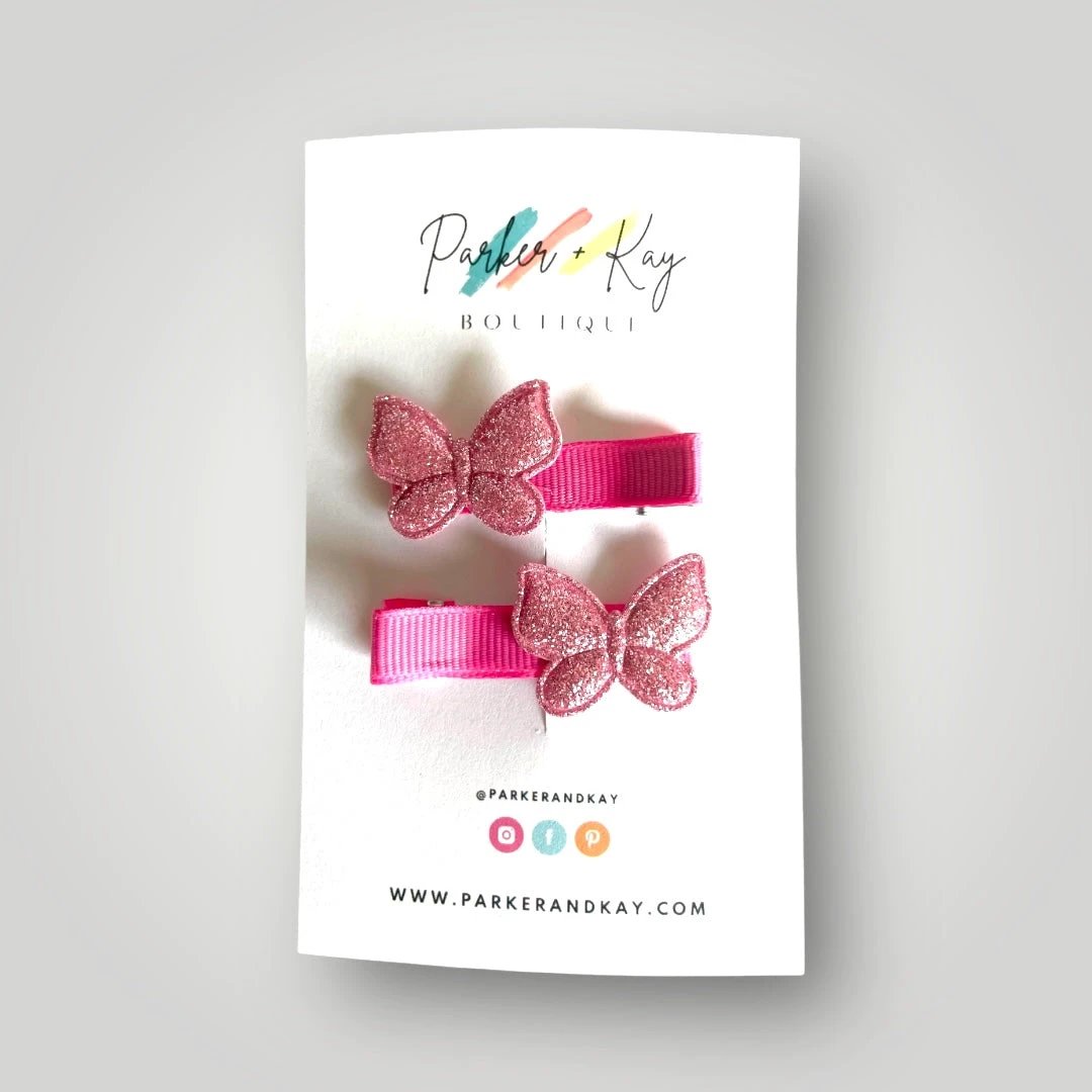 Shimmering Butterfly Hair Clips by Parker + Kay Creative