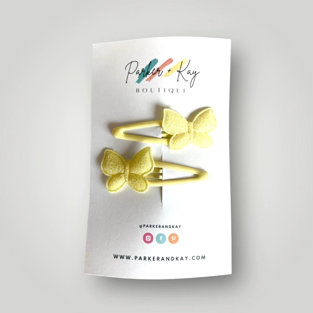Shimmering Butterfly Hair Clips by Parker + Kay Creative
