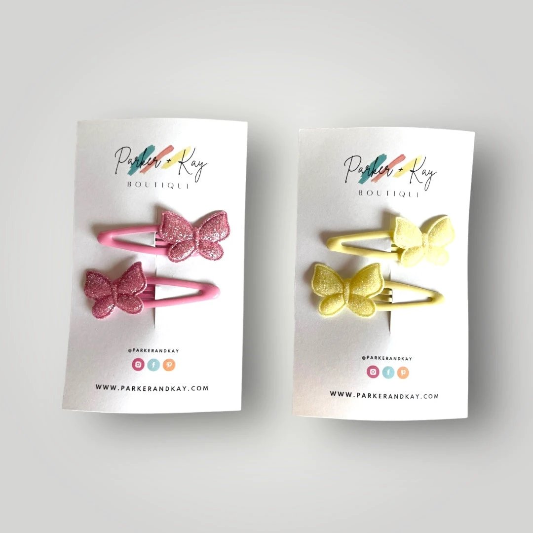 Shimmering Butterfly Hair Clips by Parker + Kay Creative