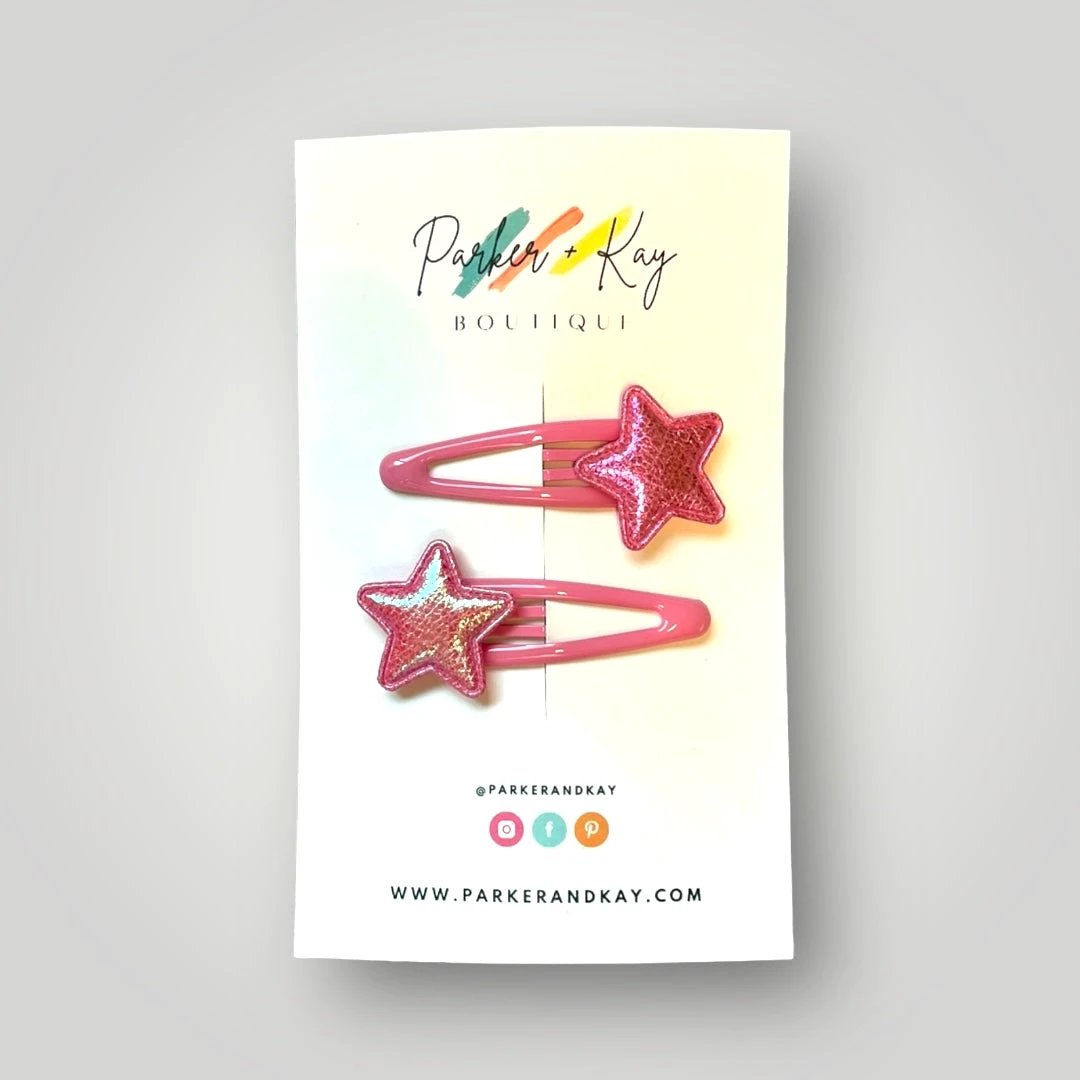 Shiny Stars Hair Clips by Parker + Kay Creative