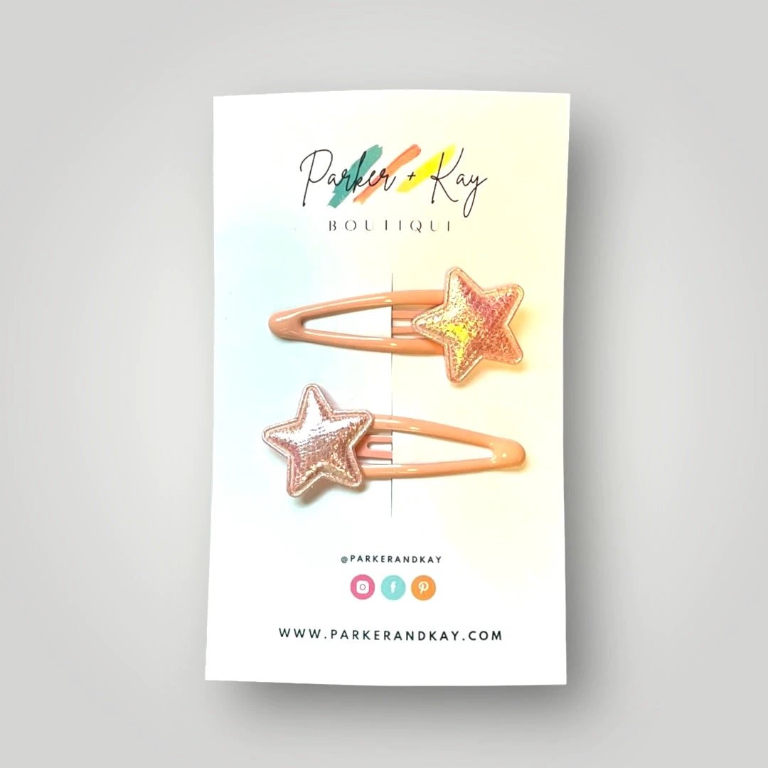 Shiny Stars Hair Clips by Parker + Kay Creative