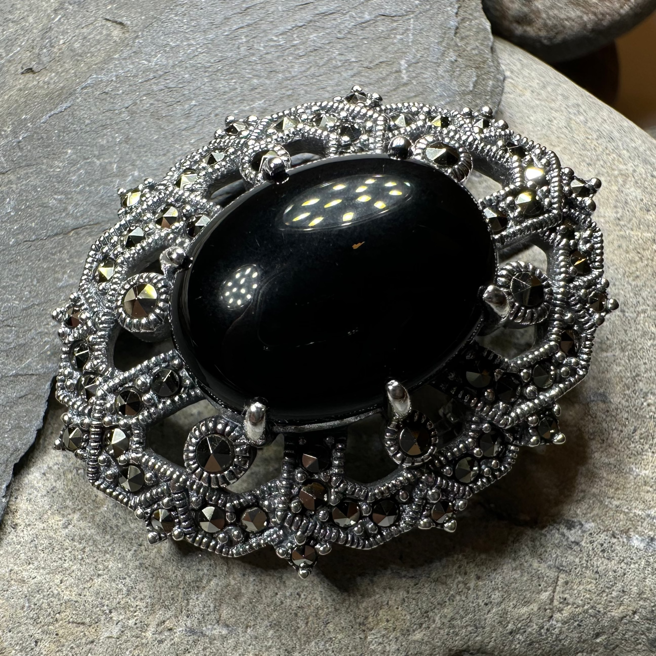 Dorcia Celtic Knot Brooch in Sterling Silver
