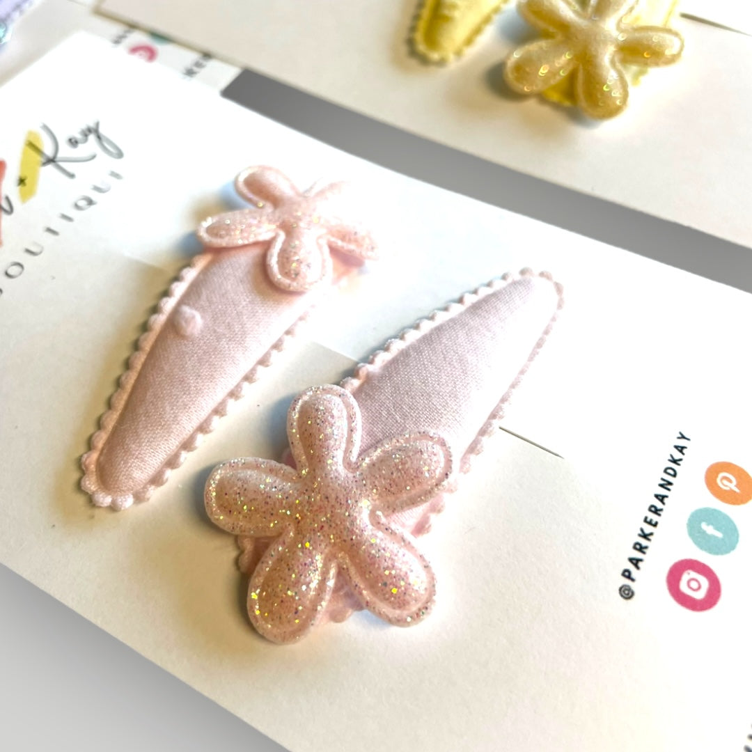 Glistening Flower Hair Clip