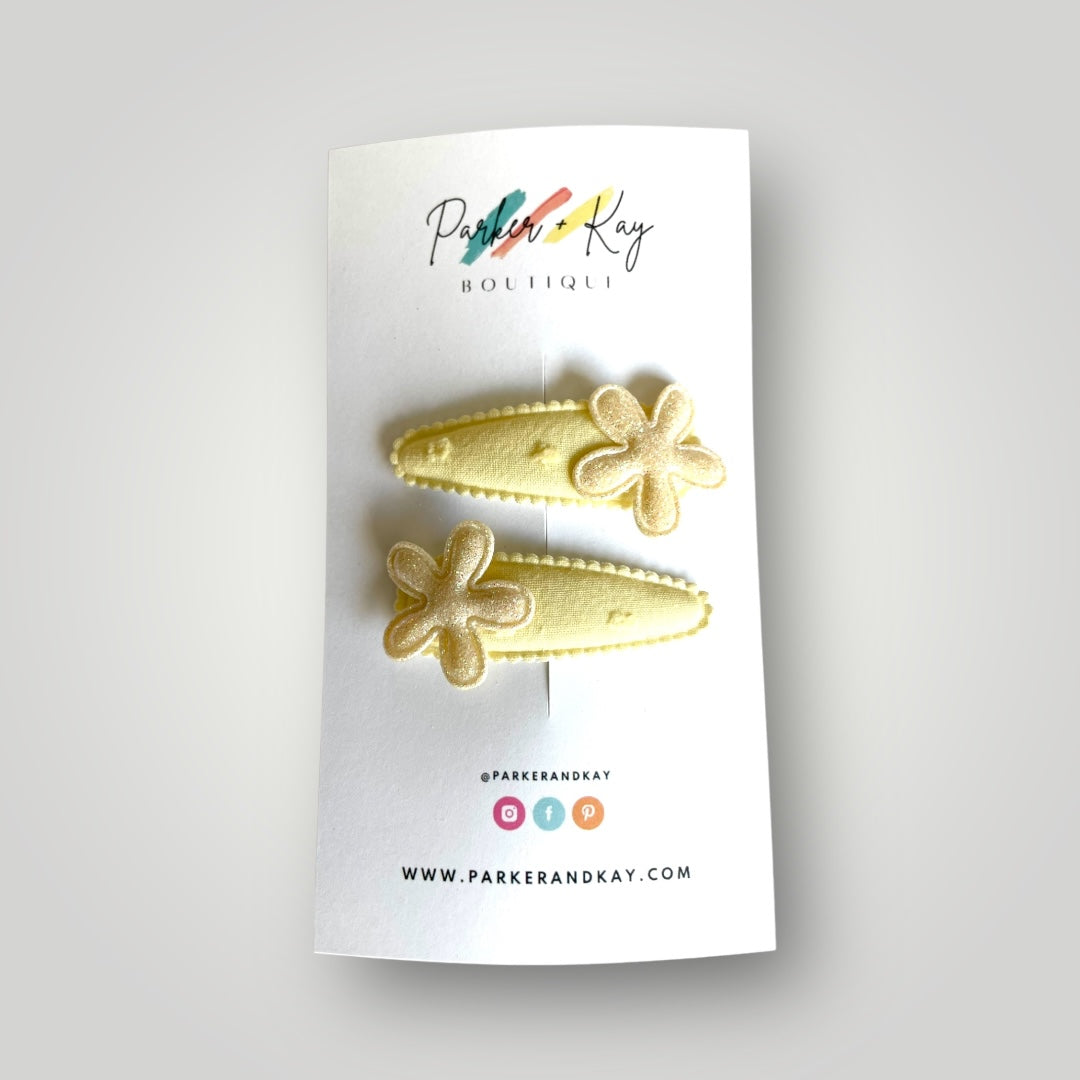 Glistening Flower Hair Clip