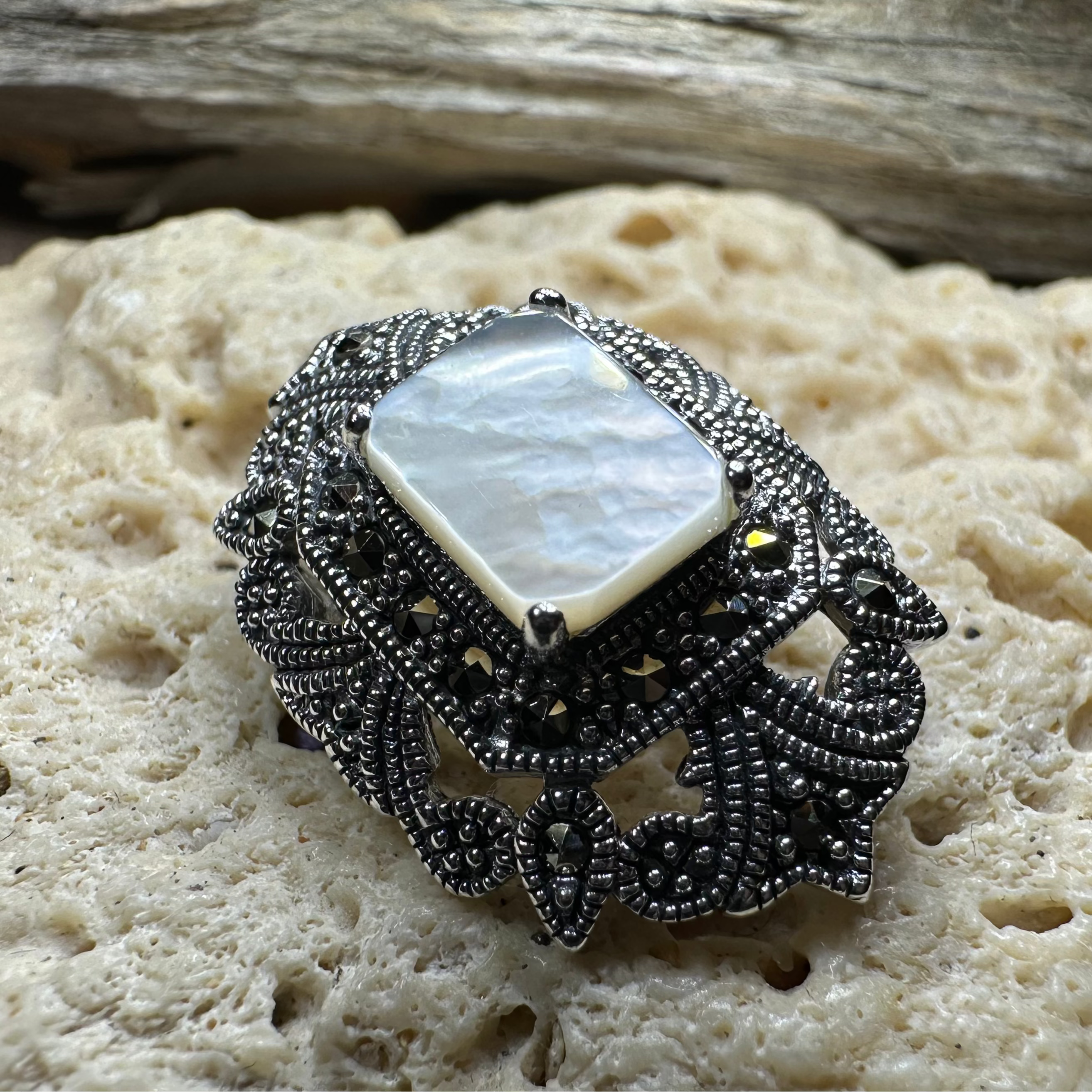 Cella Celtic Marcasite Brooch in Sterling Silver