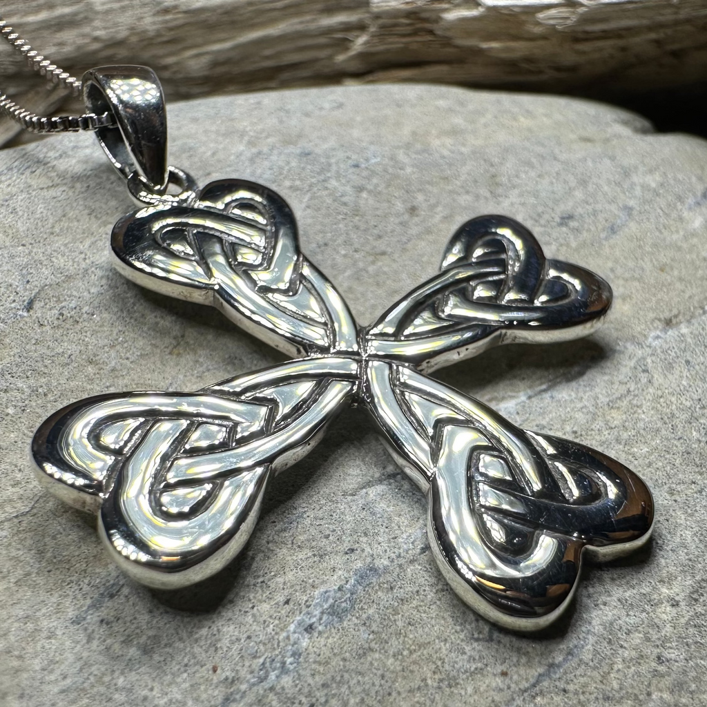 Ethereal Celtic Cross Necklace in Sterling Silver