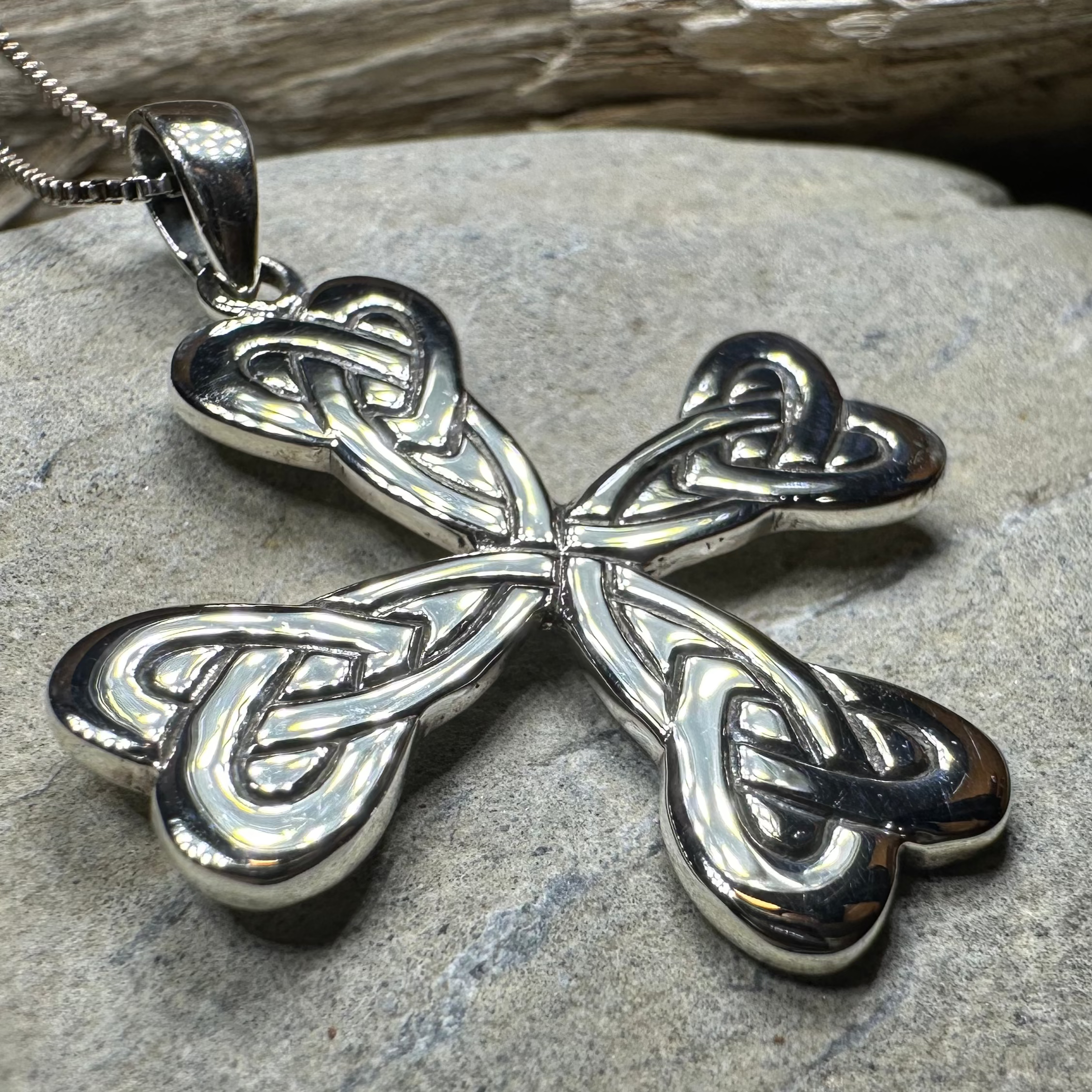 Ethereal Celtic Cross Necklace in Sterling Silver
