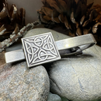 Square Celtic Trinity Knot Tie Bar for Men