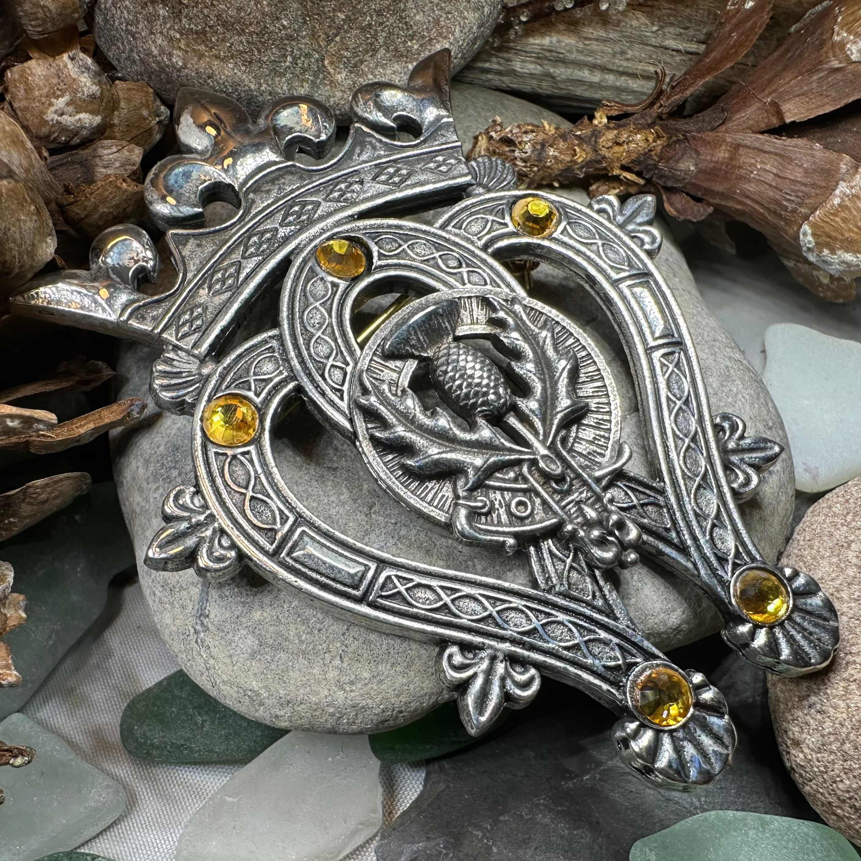 Highland Luckenbooth Plaid Pin - Handmade in Scotland