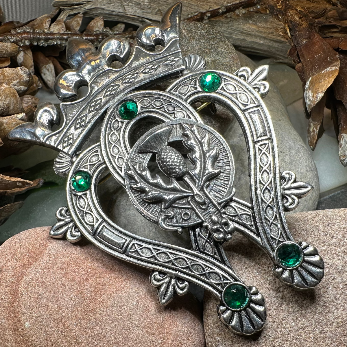 Highland Luckenbooth Plaid Pin - Handmade in Scotland
