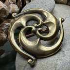 Bronze Gallo-Roman Triquetra Brooch - Bronze Historical Reproduction Pin