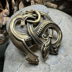 Bronze Viking Dragon Brooch - Bronze Historical Reproduction Pin