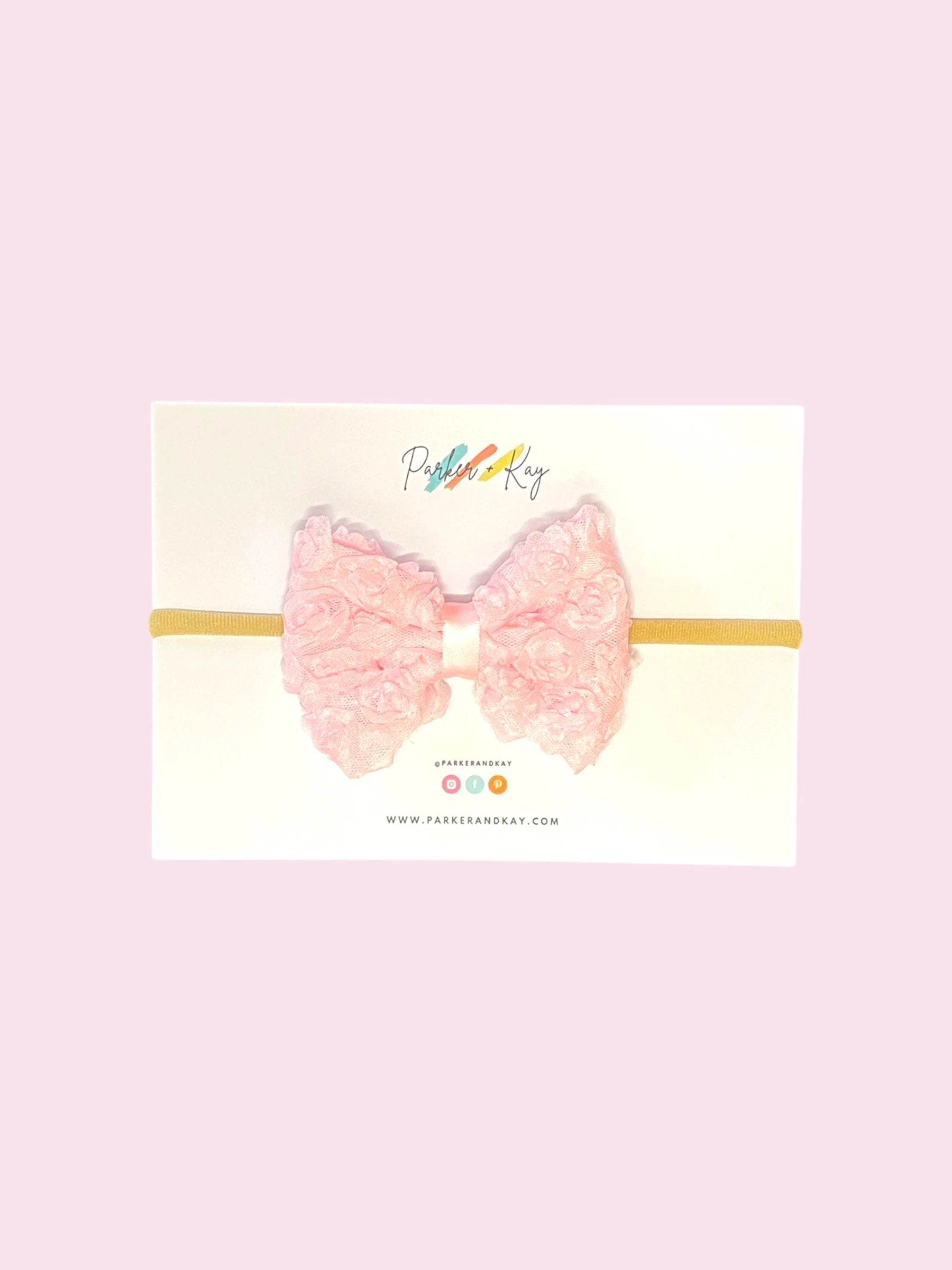 Shabby Rose Baby Headband by Parker + Kay Creative