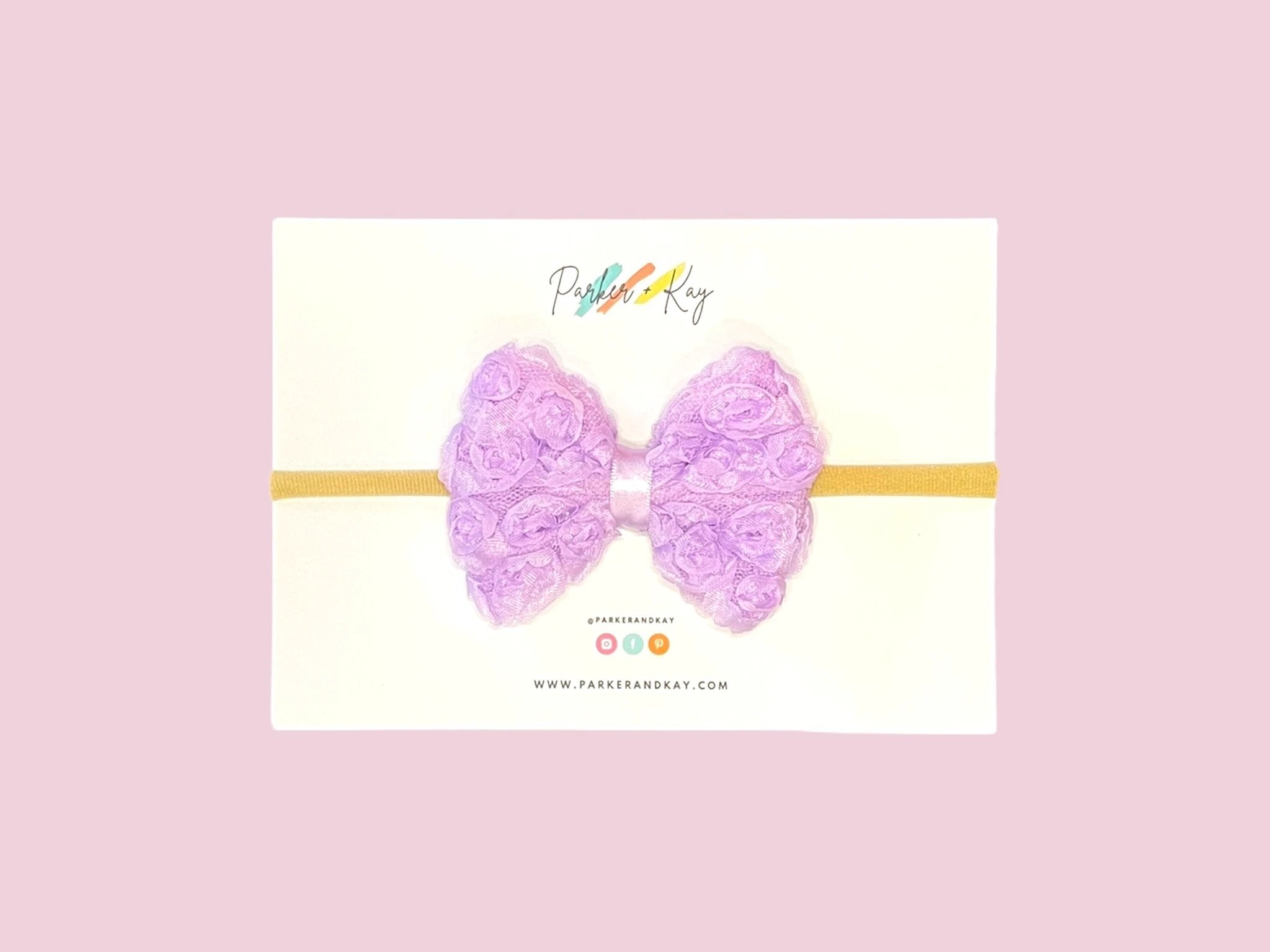 Shabby Rose Baby Headband by Parker + Kay Creative