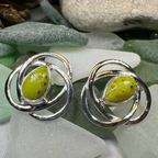 Connemara Marble Celtic Post Earrings