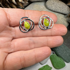 Connemara Marble Celtic Post Earrings