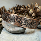 Scottish Thistle Copper Cuff Bracelet