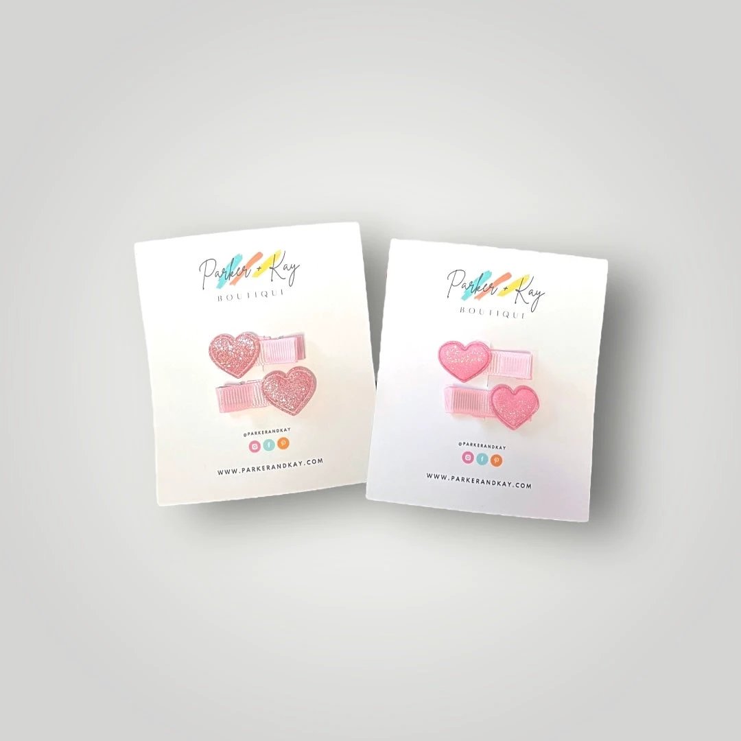 Little Heart Hair Clips by Parker + Kay Creative