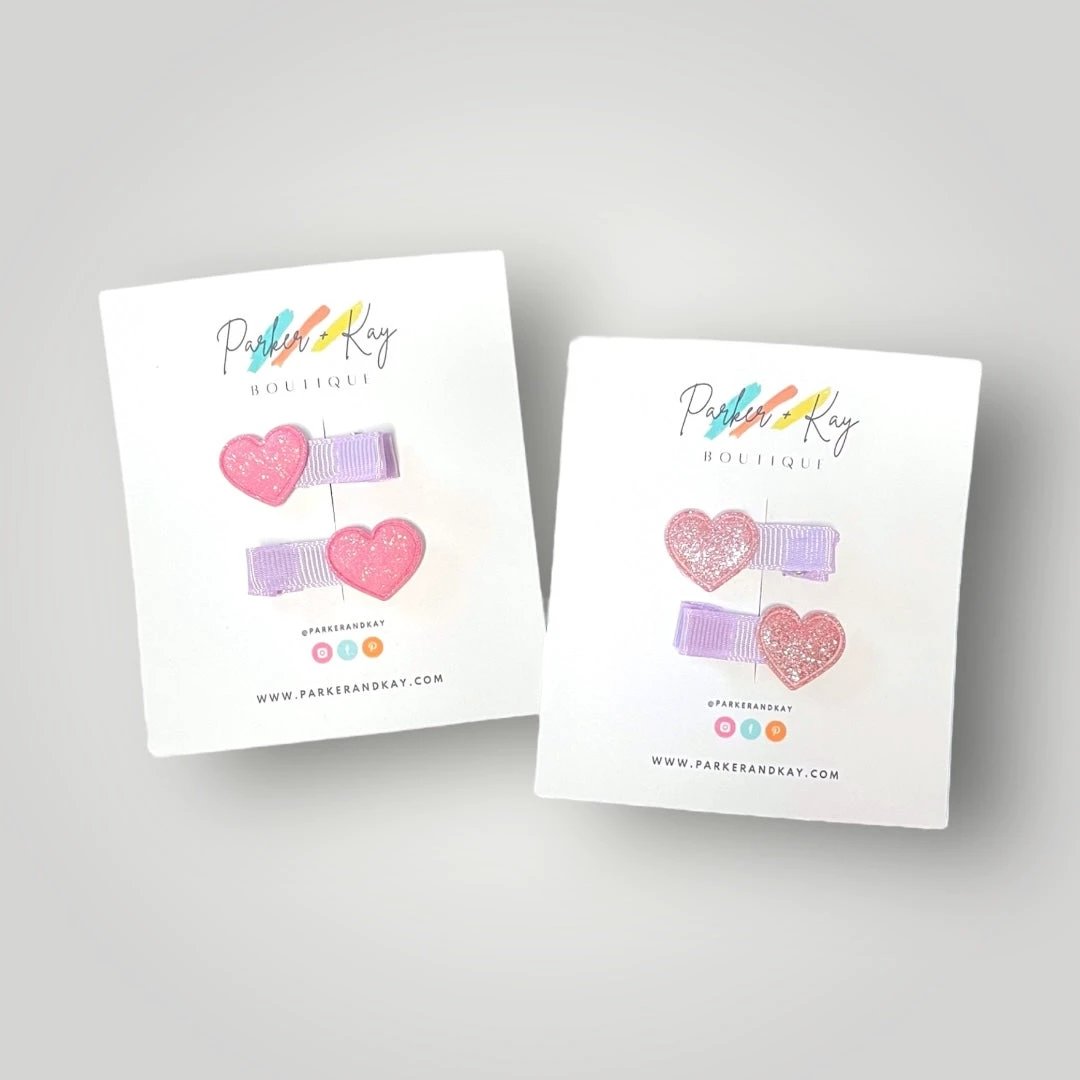 Little Heart Hair Clips by Parker + Kay Creative