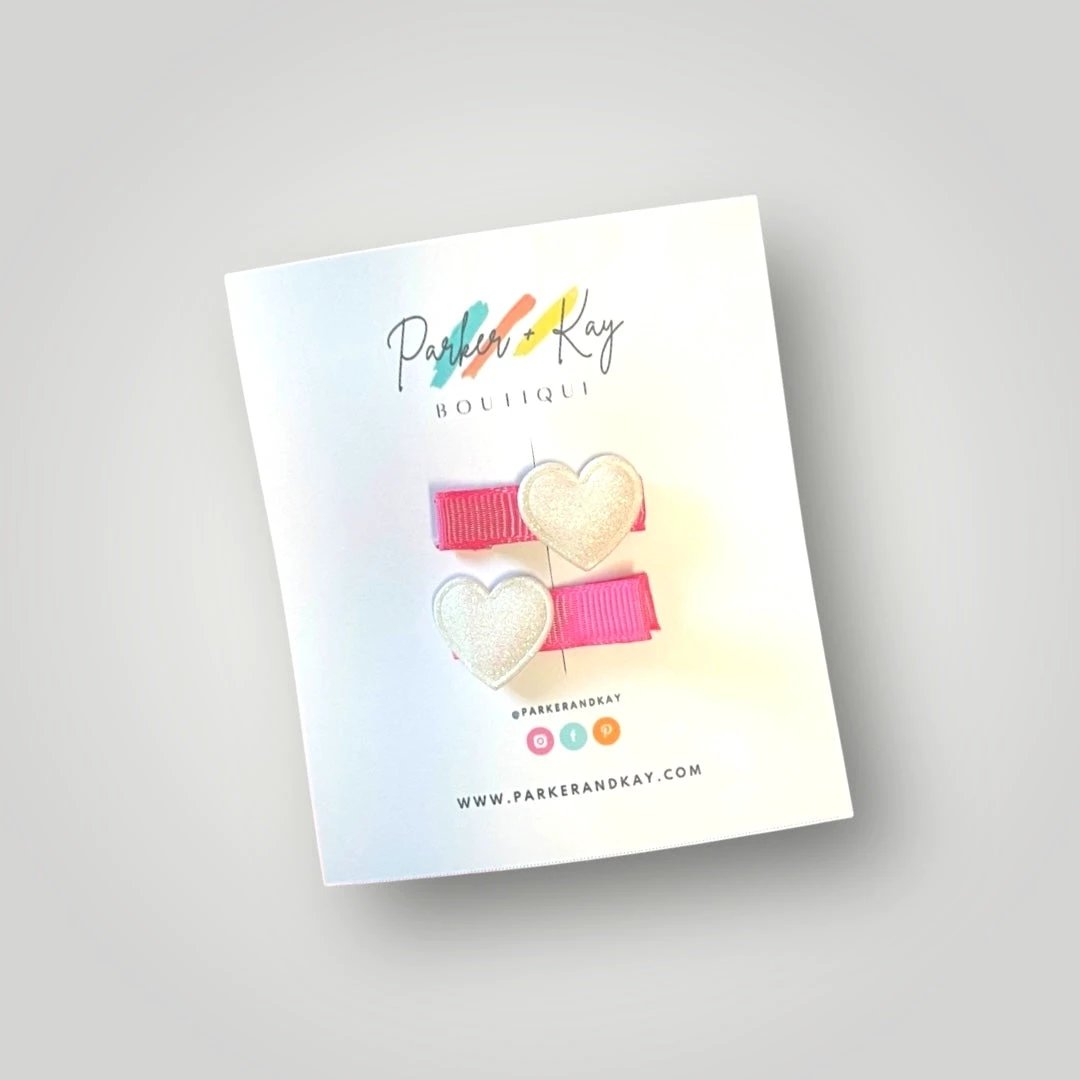 Little Heart Hair Clips by Parker + Kay Creative