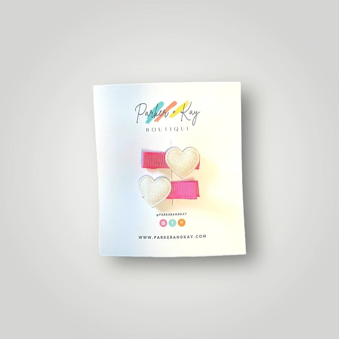 Little Heart Hair Clips by Parker + Kay Creative