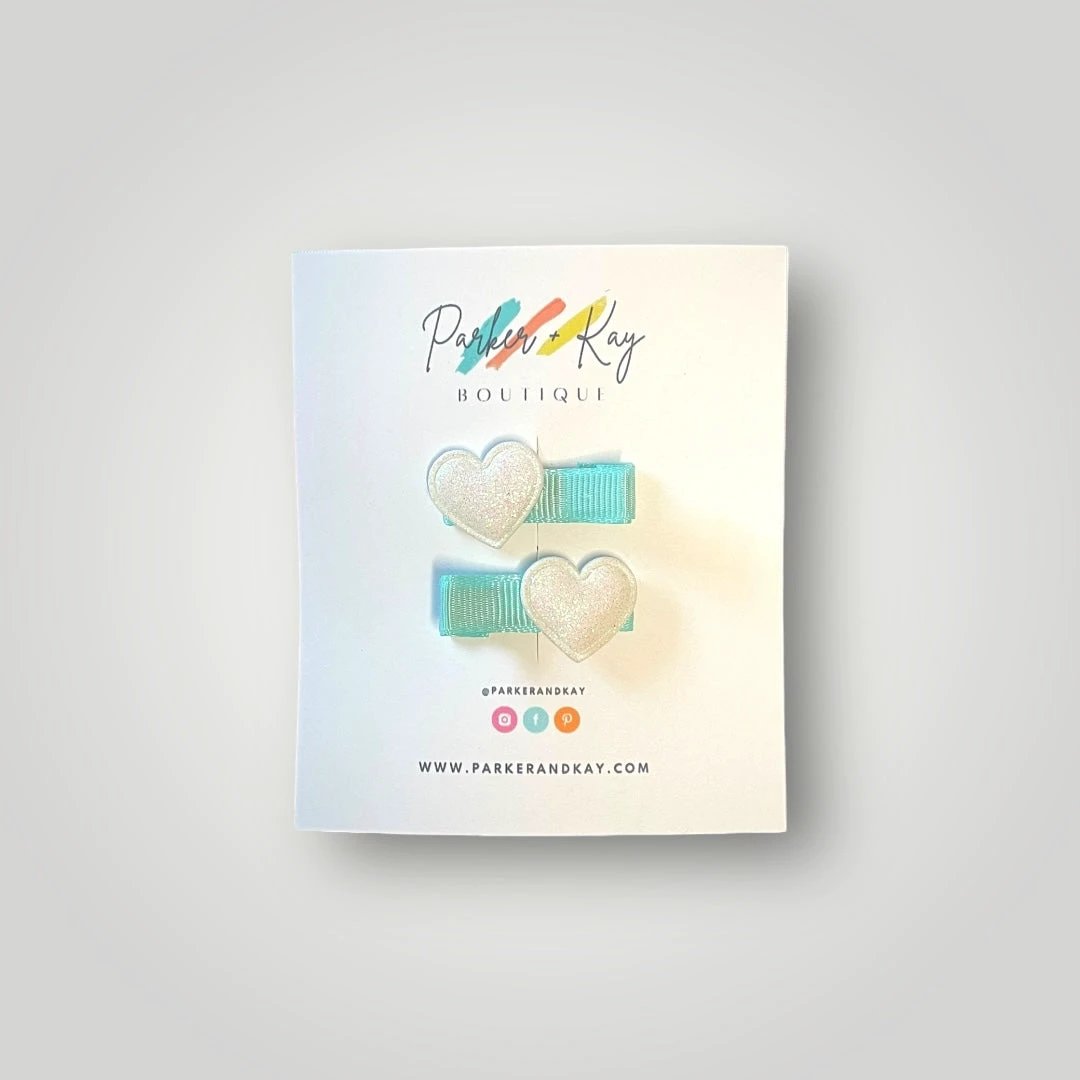 Little Heart Hair Clips by Parker + Kay Creative