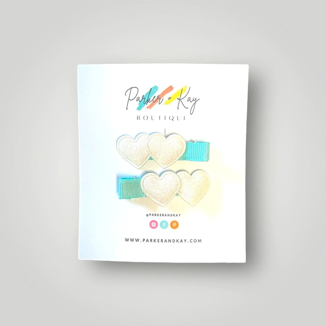 Little Heart Hair Clips by Parker + Kay Creative