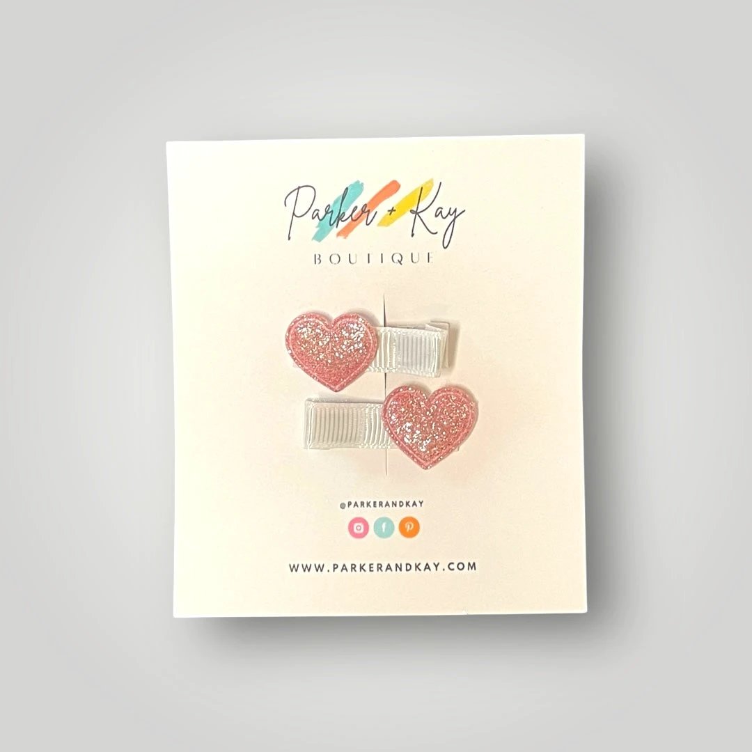 Little Heart Hair Clips by Parker + Kay Creative