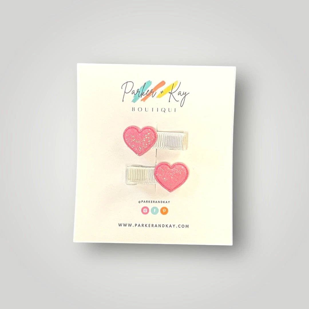Little Heart Hair Clips by Parker + Kay Creative